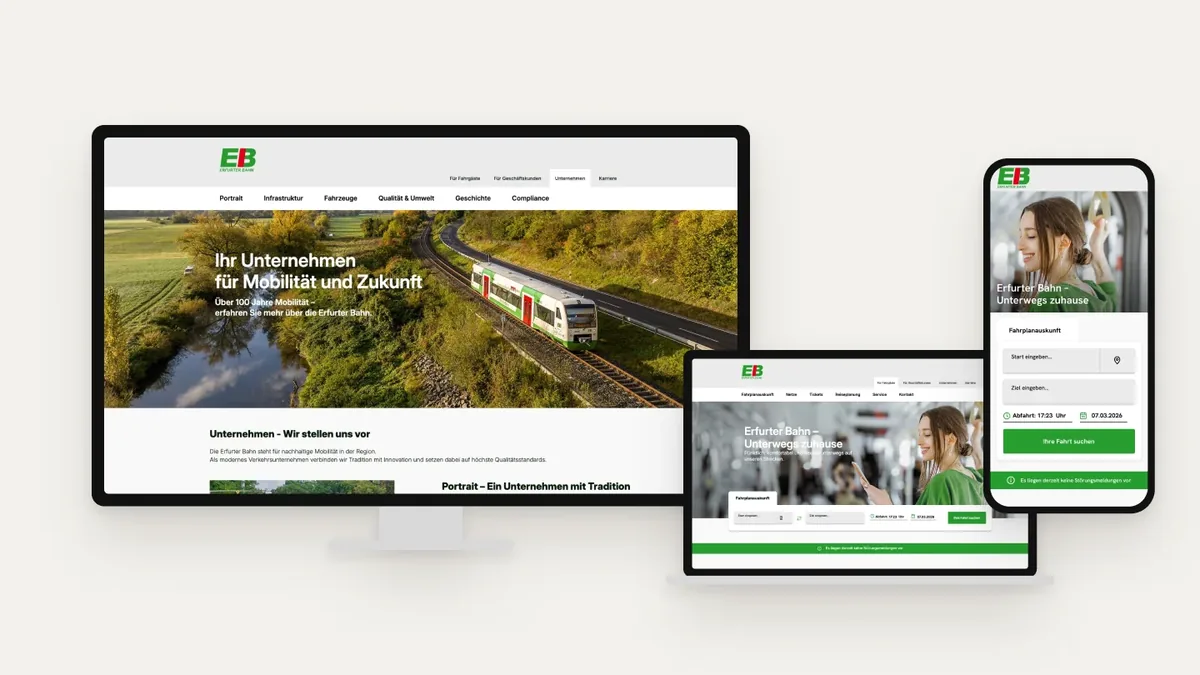 Website auf mehreren Geräten