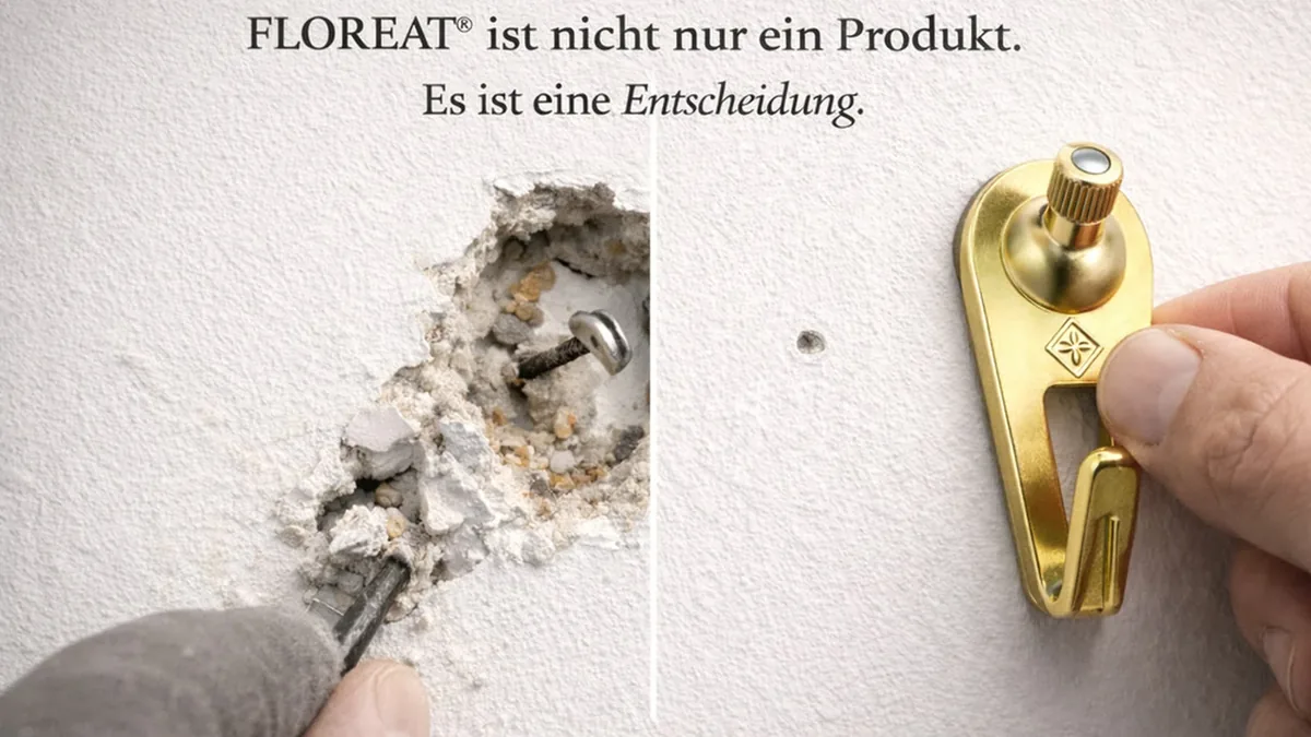 Listing-Bild: keine Rückstände an der Wand, FLOREAT ist nicht nur ein Produkt, es ist eine Entscheidung