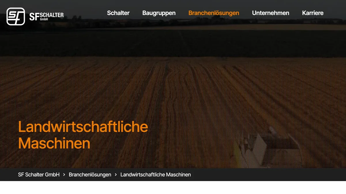 Branchenseite Landwirtschaftliche Maschinen auf sf-schalter.de