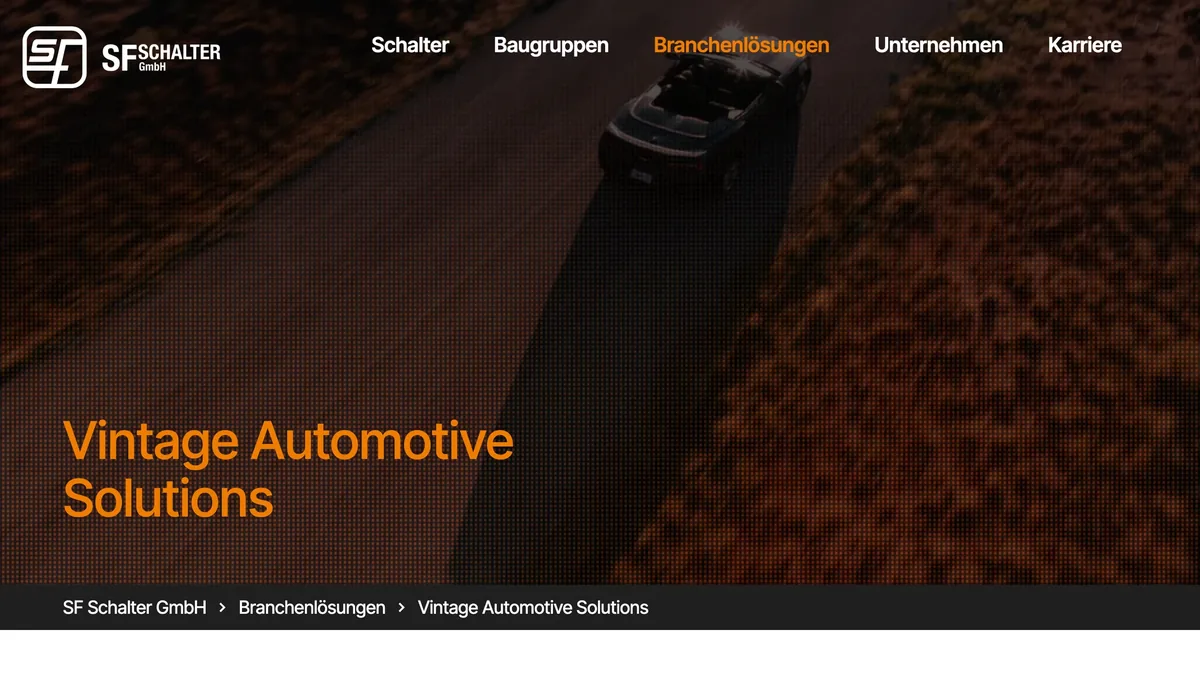 Branchenseite Vintage Automotive Solutions auf sf-schalter.de