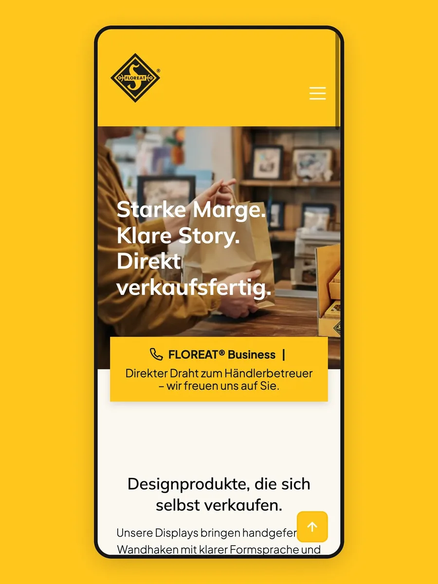 floreat.business auf dem Smartphone