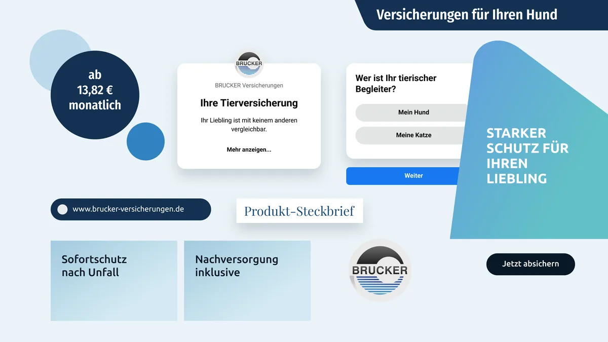 UI-Komposition MyFriend: Preis-Kreis, Formularkarten, Buttons, Schild-Fläche und Leistungsfelder