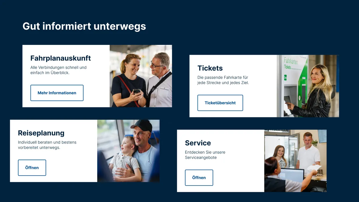 Card-Navigation Gut informiert unterwegs