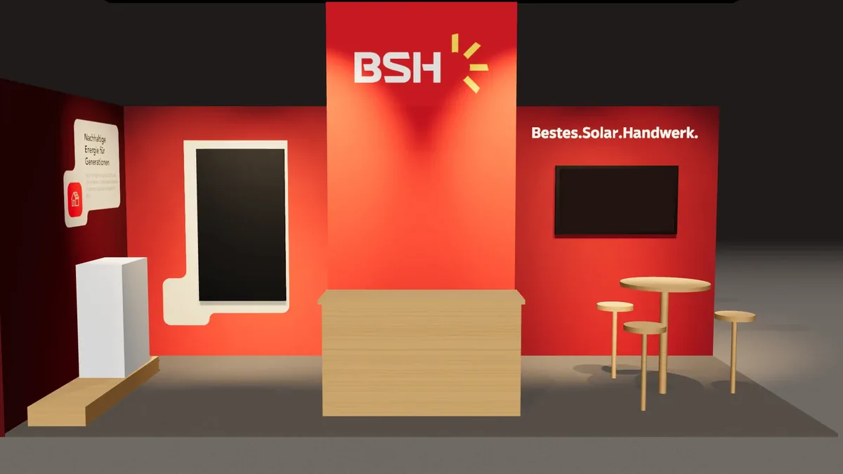 3D-Modell des BSH-Messestands 2025