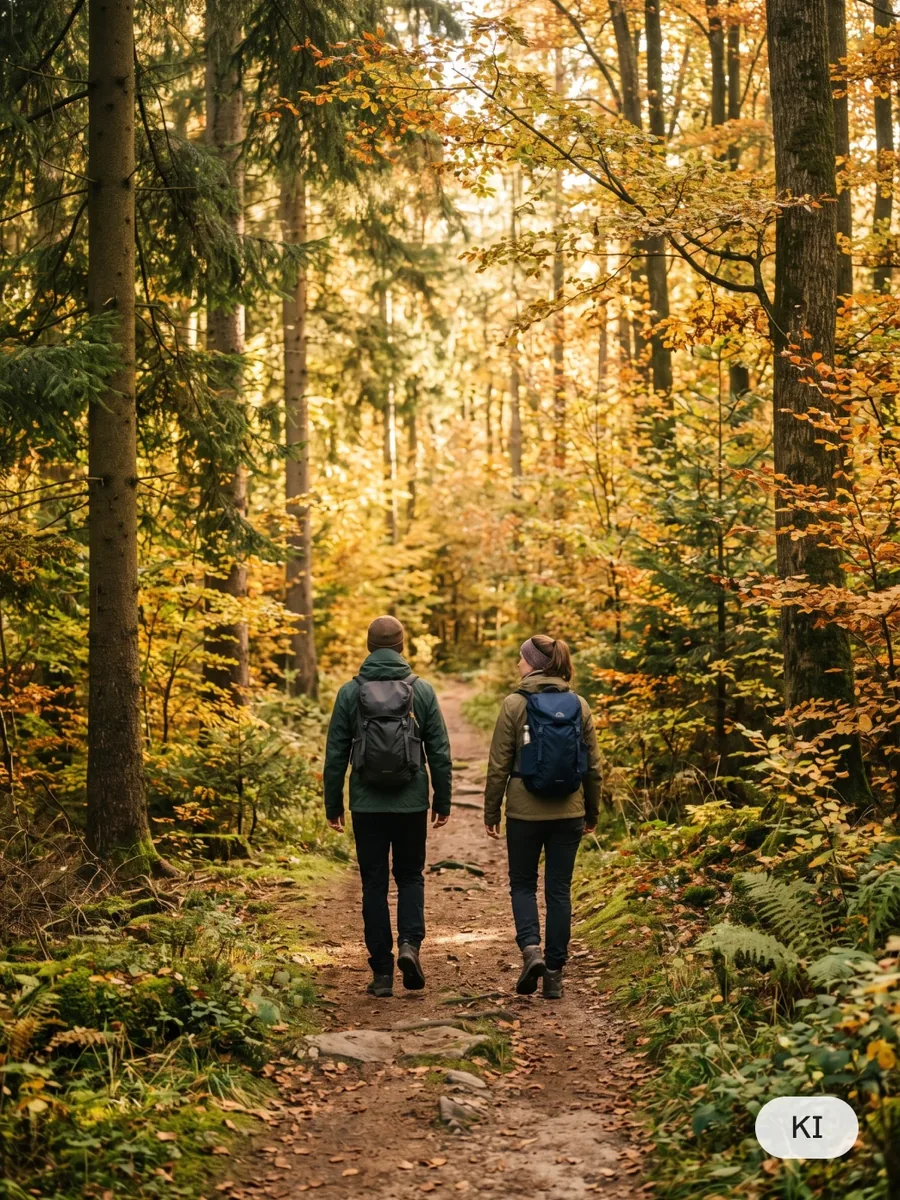 Wandern am Rennsteig (KI-Bild)
