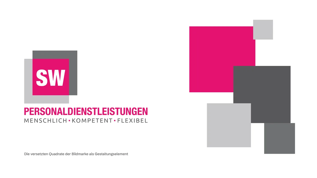 Logo SW mit den versetzten Quadraten der Bildmarke