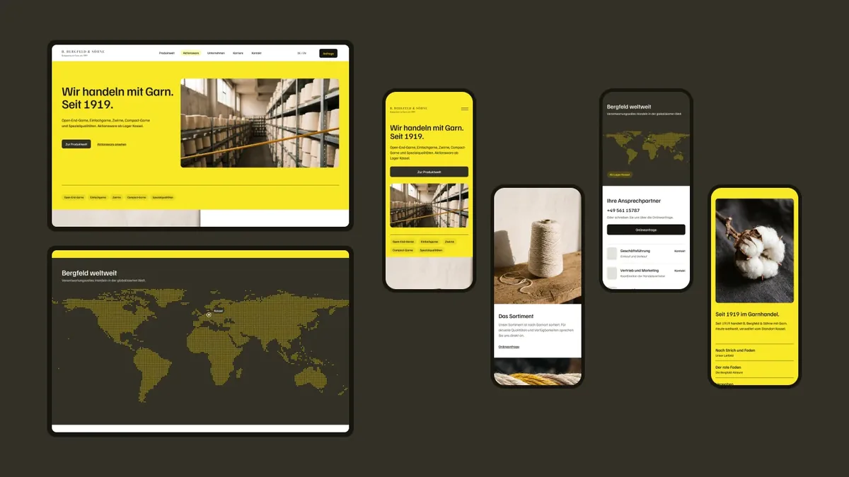 Website auf Laptop und Smartphone