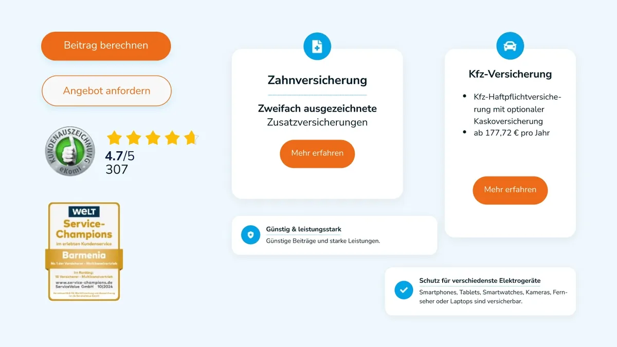 UI-Komposition der Website-Bausteine