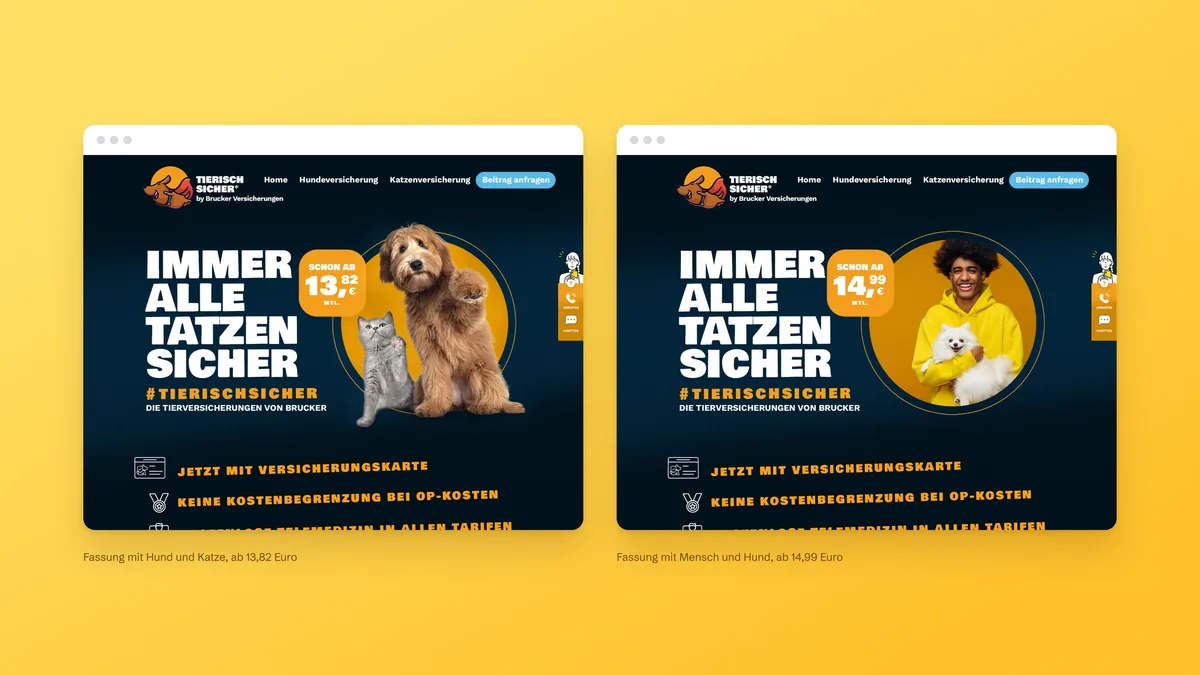 BRUCKER Tatzensicher: Z:08 03 M19 landingpage zwei fassungen